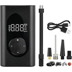 Mini Portable Car Air Compressor Tire Inflator, 150 PSI Rechargeable Cordless Auto Air Pump, Built-in 5200mAh Battery & LCD Display Pressure Gauge LED Flashlight for Car/Motorcycle/Bicycle/Balls