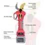 Couteaux de taille sans fil électriques pour l'élagage des arbres avec 2 packs de batteries rechargeables 2Ah 21V moteur brushless à entraînement rotor, coupe réglable, 10 heures d'autonomie. Couteaux de taille sans fil électriques pour l'élagage des arbres avec 2 packs de batteries rechargeables 2Ah 21V moteur brushless à entraînement rotor, coupe réglable, 10 heures d'autonomie.