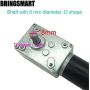 Bringsmart 12V/24V 6-470rpm DC Worm Gear Motor upto 100kg.cm High Torque Self-locking Reversed Mini Turbine Geared Motor for DIY Robot Rotating Table Door Lock Curtain Machine 