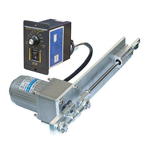 BEMONOC AC 110V Linear Actuator Stroke 100mm 4inches AC Reciprocating Motor High Torque 35 RPM & 15Watts AC Speed Controller Kits for DIY Hobbies