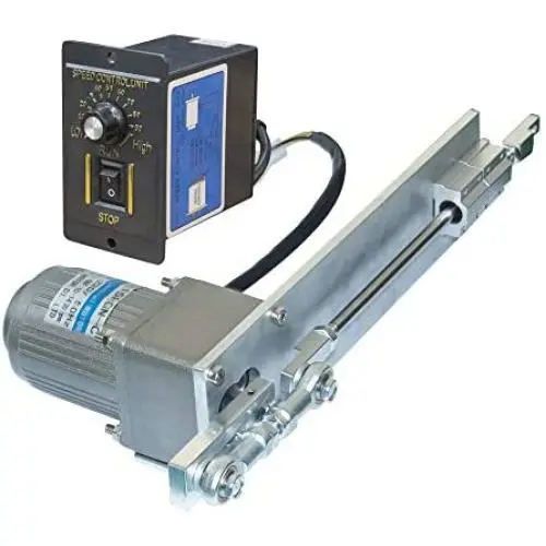 BEMONOC Upgraded Linear Actuator 110V High Torque AC Reciprocating Motor Stroke 100mm/4inch Low Speed 15 RPM & 15 Watts AC Speed Controller Kits for DIY Design