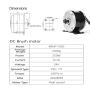Kunray Electric Brush Motor 24V 250W Permanent Magnet Brushed DC Motor 2650RPM Brush Motor for Scooter Bicycle