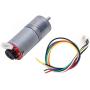 GA25-370 Gear Motor DC with Speed Encoder, Stainless Steel High Torque Electric Micro Speed Reduction Geared Motor Brush DC Motors Reducer Copper (DC12V 300RPM)