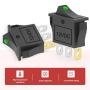 QCQIANG 2PCS AC 16A 250V 20A 125V Rocker Switch with Green LED Light, Rocker Button Switch for Cars, Motorcycles, Vacuum Cleaners