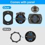 3PCS Quick Charge 3.0 Dual USB Socket, 12V/24V USB Outlet with LED Voltmeter & ON/Off Switch Waterproof Fast Charge USB Charger Socket with Voltmeter for Car Boat Marine Truck Golf RV Motorcycle