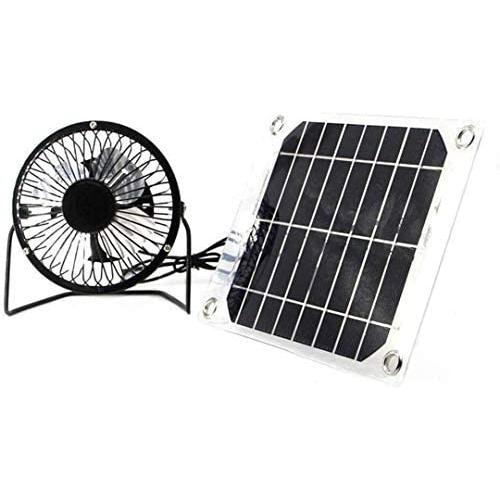 Solar Ventilator Solar Fan 6W 4 inch Free Energy for Greenhouse Motorhome House Chicken House Outdoor Home Cooling Chicken coop USB fan
