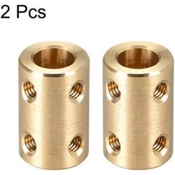 uxcell 8mm to 8mm Bore Rigid Coupling Set Screw L22XD14 Copper,Shaft Coupler Connector,Motor Accessories,2pcs
