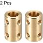 uxcell 8mm to 8mm Bore Rigid Coupling Set Screw L22XD14 Copper,Shaft Coupler Connector,Motor Accessories,2pcs