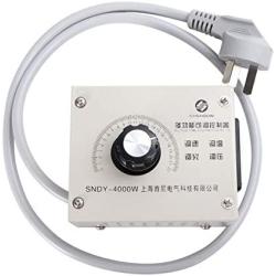 ULTECHNOVO High Power SCR Variable Electric Voltage Regulator Dimmer Motor Speed Temperature Controller AC 220V 4000W for Light Fan (Chinese Type I Plug)