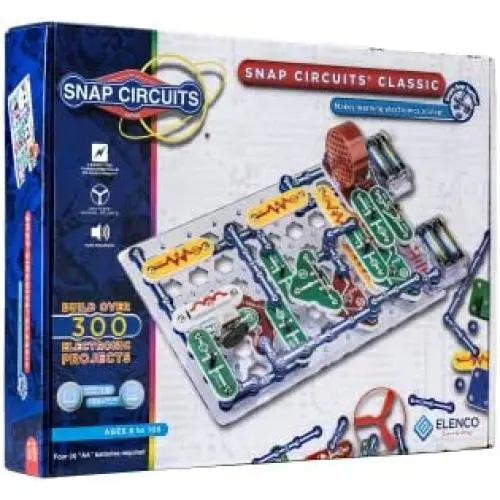Snap Circuits Classic SC-300 Electronics Exploration Kit | Over 300 Projects | Full Color Project Manual | Snap Circuits Parts | STEM Educational Toy for Kids 8+ 2.3 x 13.6 x 19.3 inches
