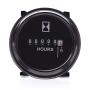 DEALPEAK 12V 24V 36V Hour Meter/Tachometer 2 Round Waterproof Gauge for Marine Boat Tractor Engine