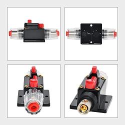 RED WOLF 30A Auto Inline Fuse Circuit Breaker Holder Manual Reset for Marine Trolling Motors Boat ATV Stereo Switch Inverter System Protection Waterproof 12V-48V DC