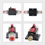 RED WOLF 30A Auto Inline Fuse Circuit Breaker Holder Manual Reset for Marine Trolling Motors Boat ATV Stereo Switch Inverter System Protection Waterproof 12V-48V DC