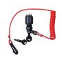 175974 Ignition Switch Key with Safety Lanyard Kit Compatible with OMC Johnson Evinrude Boat 40-200HP Ignition Kill Stop Switch with Key Lanyard Assembly Replace 5005801