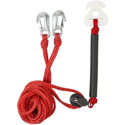 Self Centering Tow Harness for Watersports , Heavy Duty Boat Tow Harness with 2 Permanent Antirust Stainless Steel Rider &24 Feet