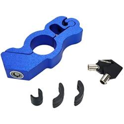 Modengzhe Mototcycle Handlebar Anti-Theft Lock Aluminum Safety Grip Brake Additional Lock for Motorbikes Scooters ATVs Dirt Bikes (Blue)