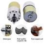 520 High Torque Micro Brush DC Motor Low Speed Gear Reduction Motor Eccentric Shaft Gearbox Diameter 37mm High Torque All Metal Gear Electric Micro Gear Motor(12 Volt, 200RMP)