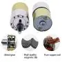 520 High Torque Micro Brush DC Motor Low Speed Gear Reduction Motor Eccentric Shaft Gearbox Diameter 37mm High Torque All Metal Gear Electric Micro Gear Motor (12 Volt, 10 RMP)
