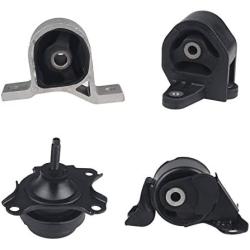 JDMON Compatible with 4Pcs Engine Motor Mount Honda Civic 1.7L Automatic Trans 2001 -2005 Compatible with A4511 A6588 A6591 A6595