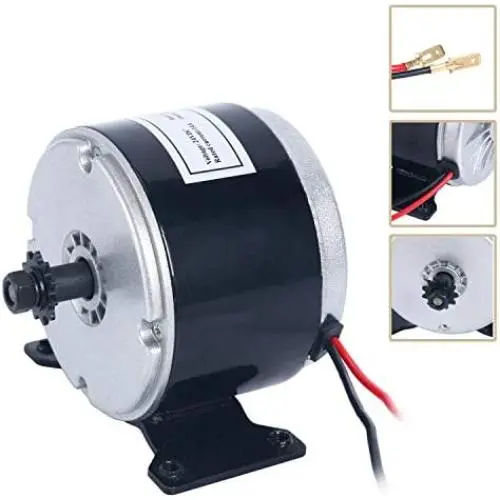 YaeTek 24V Electric Motor Brushed 250W 2650RPM Chain For E Scooter Drive Speed Control