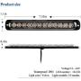 Yifengshun 12-LED Amber Emergency Strobe Light Bar, 18 Flashing Modes Ultra Thin Surface Mount Flashing Grille Light Beacon Hazard Warning Lights for Car Vehicle SUV Truck Pickup ATVs (2pcs)