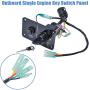 704-82570-08-00 Single Engine Key Switch Panel by Wadoy Compatible with Yamahaa 12V Outboard Yacht Boat Switch Panel 704-82570-11-00 704-82570-12-00