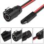 2 Pin Power Industrial Circular Connector to SAE Cable with SAE Polarity Reverse Adapter for Solar Panel Trolling Motor Marine Boat Grand Design, Forrest River RV 10AWG 3Ft/0.9M