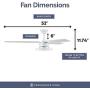 Prominence Home 51462-01 Orbis Ceiling Fan, 52, White