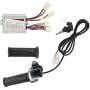 Alomejor E Bike Controller Set 36V 350W E Bike Power Display Kit, Controller and Rotary Handle Set with Thumb Throttle Grip