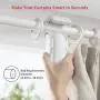 SwitchBot Curtain Smart Electric Motor - Wireless App or Automate Timer Control, Add SwitchBot Hub Mini to Make it Compatible with Alexa, Google Home, HomePod, IFTTT (Rod, White)