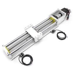 Electric Linear Stage Actuator Travel Length 300mm Ballscrew 1605 Double Optical Axis Linear Rail Guide Slide Stage C7 with Nema23 Motor for DIY CNC Router Controller