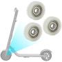SH-RuiDu 3PCS Nylon Drive Gear 36T Planetary Gears E-Bike Wheel Hub Motor Planetary Gears W/Bearing Equipment Tool Accessory