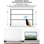 VIVIDSTORM-Screen Projector S 72 inch Motor Rollable Foldaway Portable Screen with White Cinema PVC, 4k 3D HD Gaming/Office Room,Compatible with Standard Projector,VWSDSTW72H