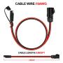 2 Pin Power Industrial Circular Connector to SAE Cable with SAE Polarity Reverse Adapter for Solar Panel Trolling Motor Marine Boat Grand Design, Forrest River RV 10AWG 3Ft/0.9M
