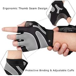 Cycling Gloves Bicycle Gloves Padded Breathable Half Finger Gloves Road Mountain Bike Riding Gloves for Men and Women Motorcycle Outdoor Gloves