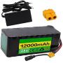 Jieoto 48V 12000mAh Electric Bicycle Lithium-ion Battery 12000mAh E-Bike Battery Pack for 200W/ 350W/ 500W/ 750W/ 1000W Motors for Mountain Bike Electric Scooterwith Charger