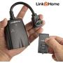 Link2Home Outdoor Weatherproof Wireless Remote Control Double Outlets, 100 ft range, Pre-programmed. Switch ON/OFF Holiday Decorations, Christmas Lights and Sprinklers. Black (1 Outlet, 1 Remote)
