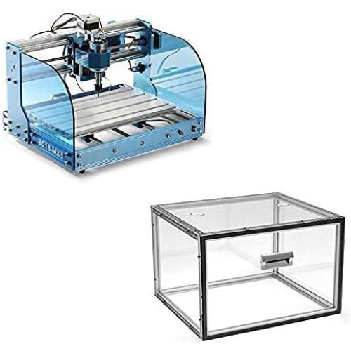 Genmitsu CNC 3018-PROVer Mach3 Router Machine with Mach3 Control + KABA Acrylic CNC Enclosure