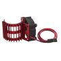 ShareGoo Aluminum 380 390 Motor Heatsink with Cooling Fan Electric Engine Heat Sink Compatible with HSP HPI Wltoys Himoto Redcat 1/16 1/18 RC Car (Red)