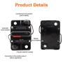 Motoparty 150 Amp Circuit Breaker Switches with Manual Reset Fuse Inverter for Car Marine Trolling Motors Boat ATV DC 12V -42V Waterproof Current Overload Protection(150 A)