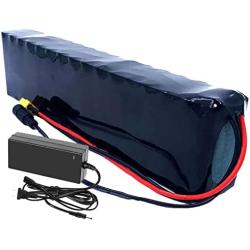 Jieoto 36V 10000mAh 10S 3P Electric Bicycles Lithium Battery Electric Scooters Rechargeable Li-Ion Battery with BMS and Charger Ebike Batteries Pack Fits for 350W 250W 200W Motor