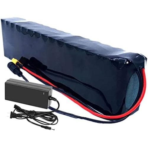 Jieoto 36V 10000mAh 10S 3P Electric Bicycles Lithium Battery Electric Scooters Rechargeable Li-Ion Battery with BMS and Charger Ebike Batteries Pack Fits for 350W 250W 200W Motor