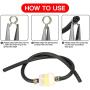 GREHUA Gas Fuel Filter Tube Line with Gas Inline Fuel Filter for GY6 50cc 90cc 110cc SSR110 SSR125 XR50 CRF50 Taotao Apollo Pitster Pro Roketa Baja Jonway Scooter Pit Dirt Bike Moped Motorcycle Parts