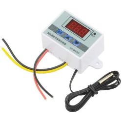 XINGYHENG XH-W3002 DC 110V-220V 1500W 10A Microcomputer Digital Temperature Controller Digital Display Thermostat Control Switch and NTC 10K Thermistor Sensors Temperature Probe (110-220V 1500W)