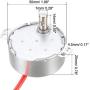 uxcell Metal Gear Electric Synchronous Motor AC 12V 5-6RPM 50-60Hz CCW/CW 4W