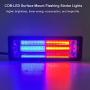 EMIHO 3 LED Strobe Light Red Blue Emergency Vehicle Grille Waterproof Surface Mount Beacon Warning Light Head for Car SUV Pickup Truck Van Motorcycle