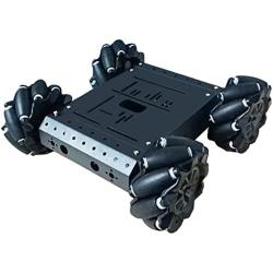 SmaringWing Premium 4WD Mecanum Wheel Robotic Chassis Kit for Arduino / Raspberry pi / Micobit, C400 96mm Omnidirectional Wheel DIY Smart RC Metal Car Chassis Platform with DC Speed Encoder Motor