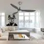 Ventilateur de plafond 52 pouces Moteur DC Gris Foncé Bois Massif avec Lumière et Télécommande, Éclairage Dimmable & 3 Pales pour Salon, Salle à Manger, Chambre – Moderne Ventilateur de plafond 52 pouces Moteur DC Gris Foncé Bois Massif avec Lumière et Télécommande, Éclairage Dimmable & 3 Pales pour Salon, Salle à Manger, Chambre – Moderne