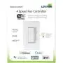 Leviton DW4SF-1BW Decora Smart Wi-Fi Fan Speed Controller, White & 80309-SW 2-Gang Decora Plus Wallplate Screwless Snap-On Mount, White