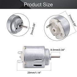 Fielect 5Pcs DC Motor 1.5-6V 5000-20000RPM Micro Motor Mini Motor Electric Motor Round Shaft for RC Boat DIY Airplane Toys Model DIY Hobby